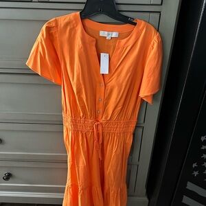 Loft orange dress
